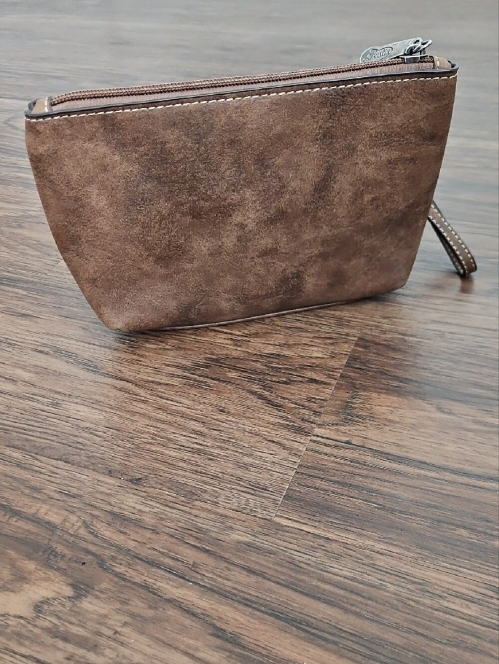 Justin Embroidered Wristlet Wallet Brown Floral - Picture 8 of 12